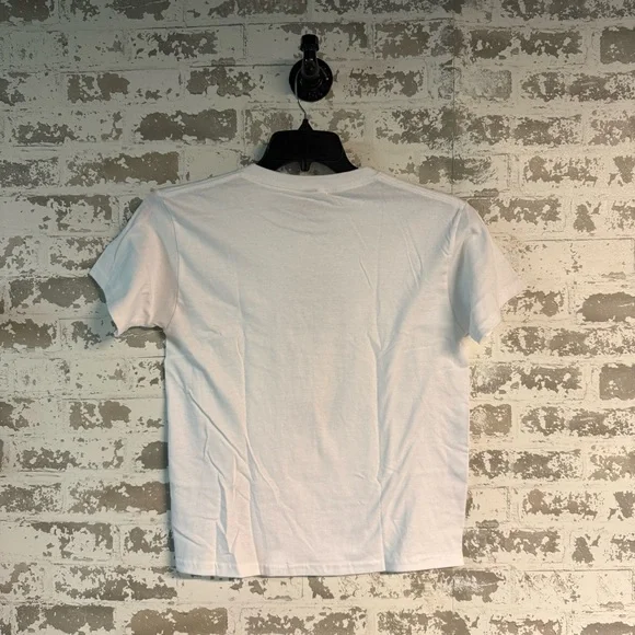 NEW - In Print We Trust - Buckle Up - Baby Tee -  White MEDIUM - Picture 4 of 4